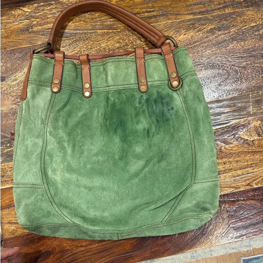 Vintage Lucky Brand Suede Bubble Hobo Shoulder Bag
